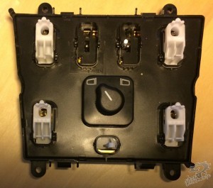 Mercedes-Benz W163 ML Window Switches Repair 13 - Fog and lock button rockers removed
